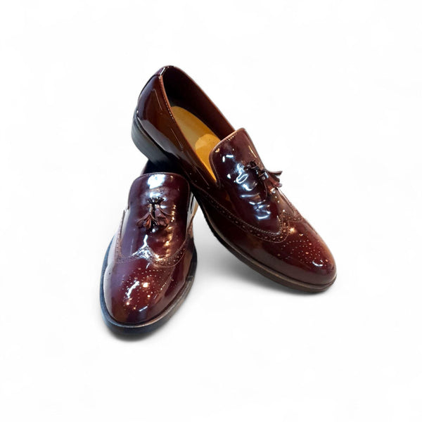 Patent Leather Tassel Loafers