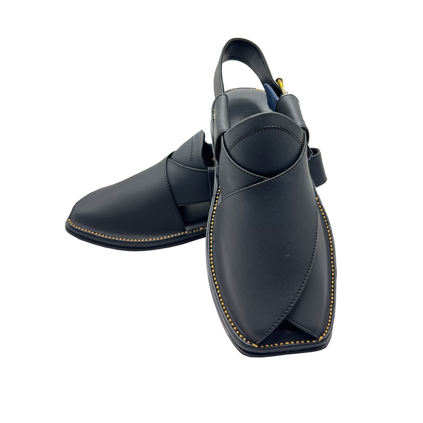 Black Zalmi Chappal By Royal Ateliers