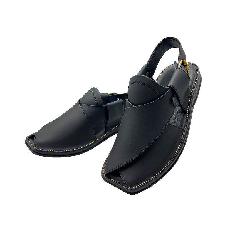 Black Zalmi Chappal By Royal Ateliers