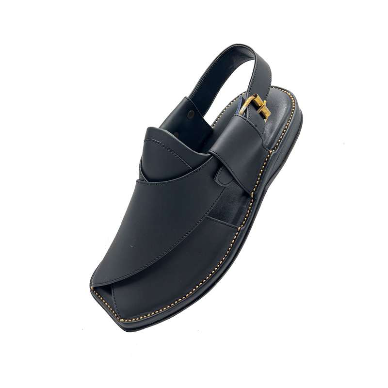 Black Zalmi Chappal By Royal Ateliers